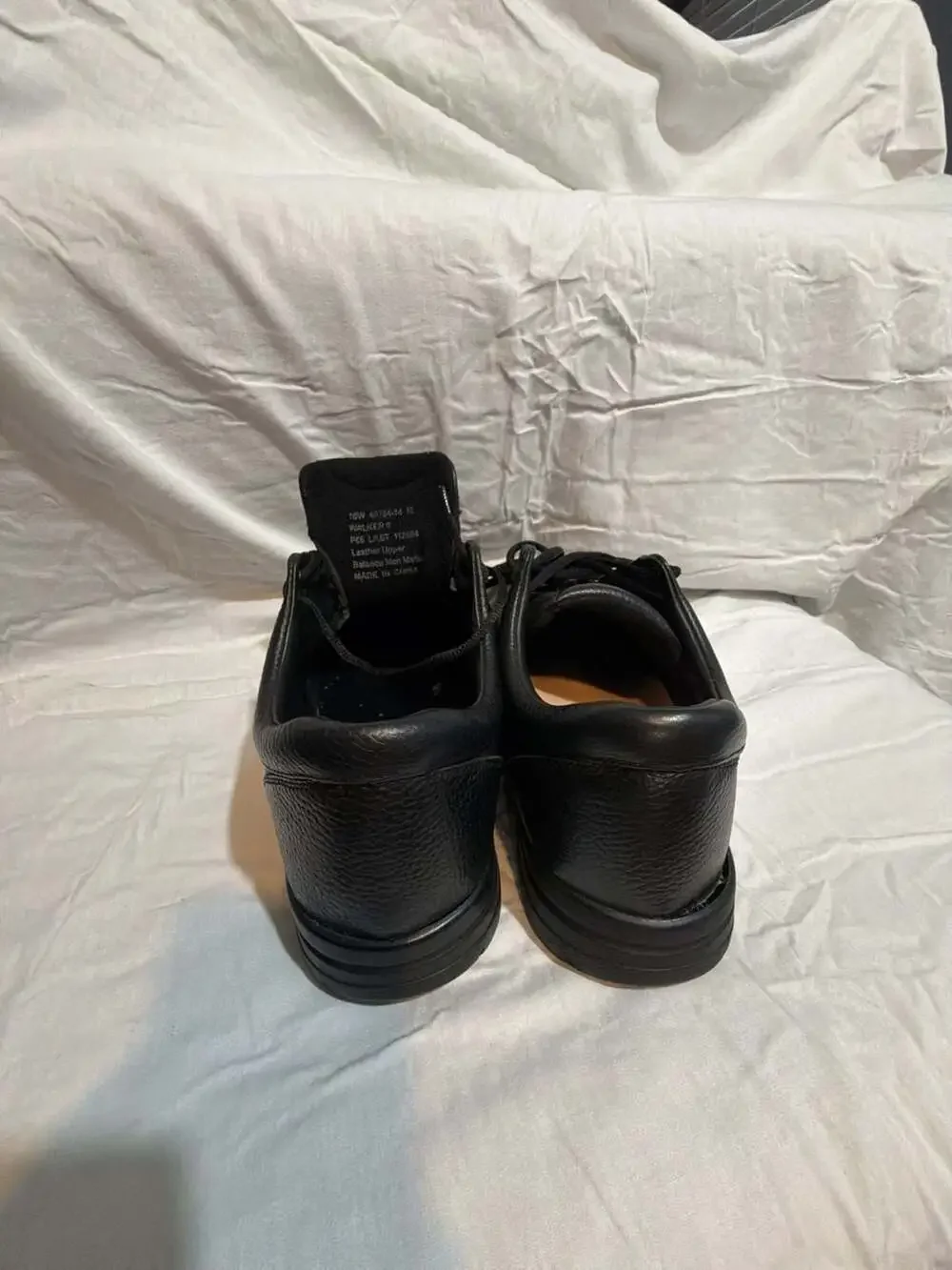 Drew Walker II Black Pebbled Leather Orthopedic Oxford Shoes